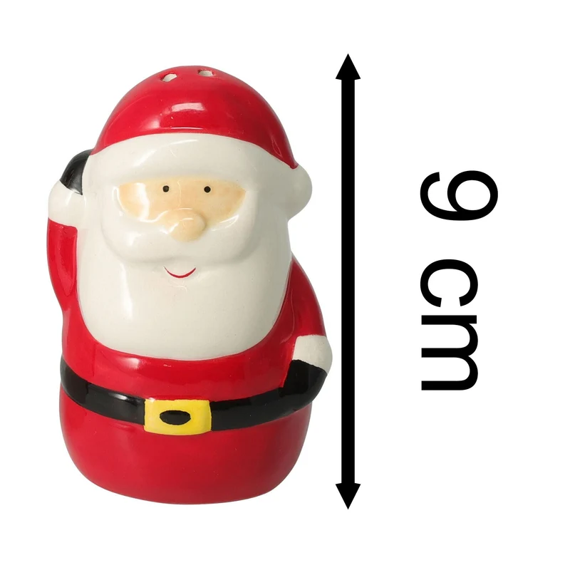 Christmas Santa & Snowman Salt and Pepper Shakers | Ceramic Salt & Pepper Set