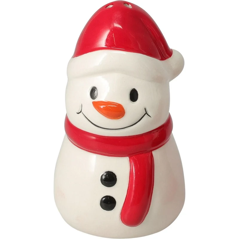Christmas Santa & Snowman Salt and Pepper Shakers | Ceramic Salt & Pepper Set