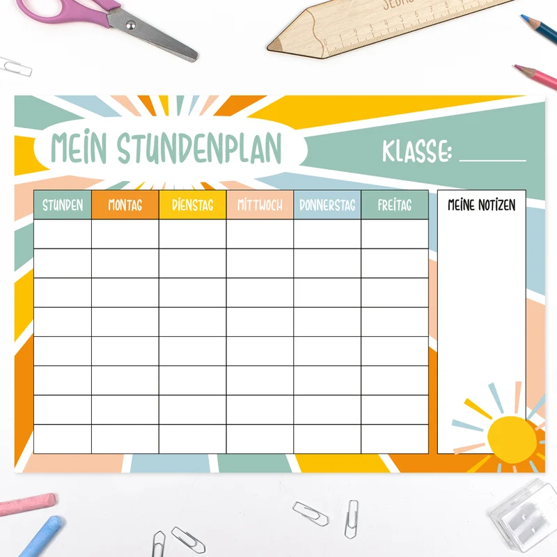 Stundenplan - Hello Sunshine - pistazie