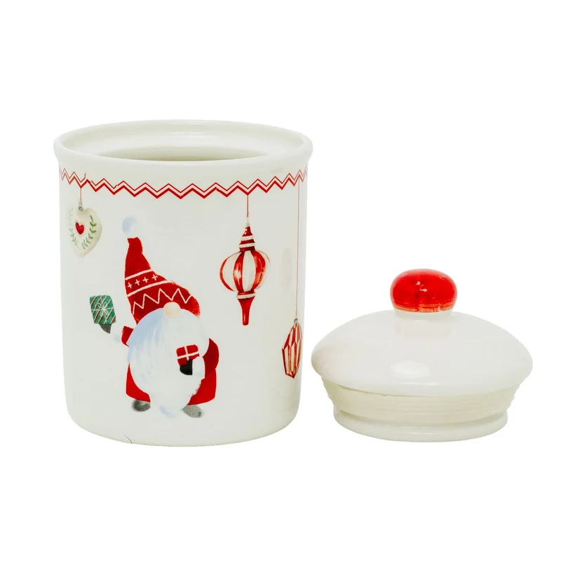 Gonk Christmas Storage Jar | Festive Gnome Kitchen Jar with Airtight Lid - 15cm