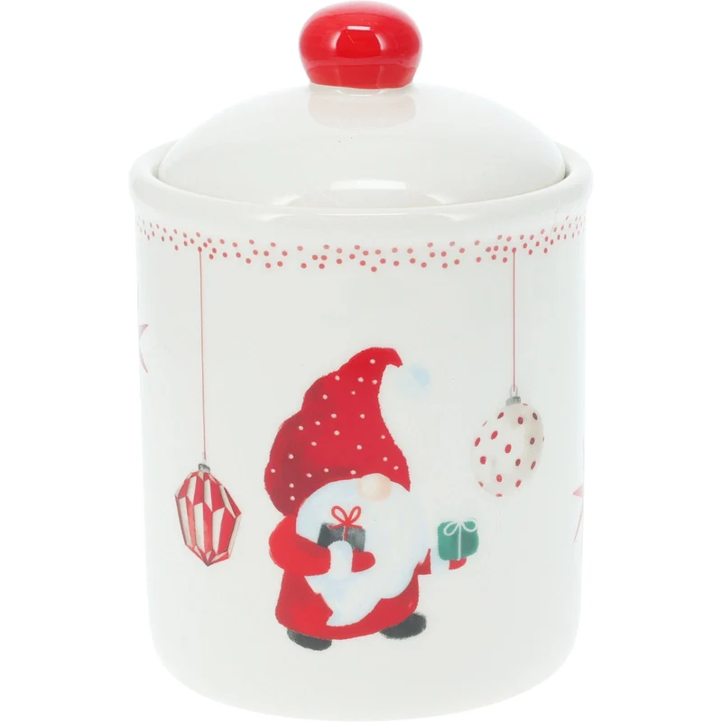 Gonk Christmas Storage Jar | Festive Gnome Kitchen Jar with Airtight Lid - 15cm