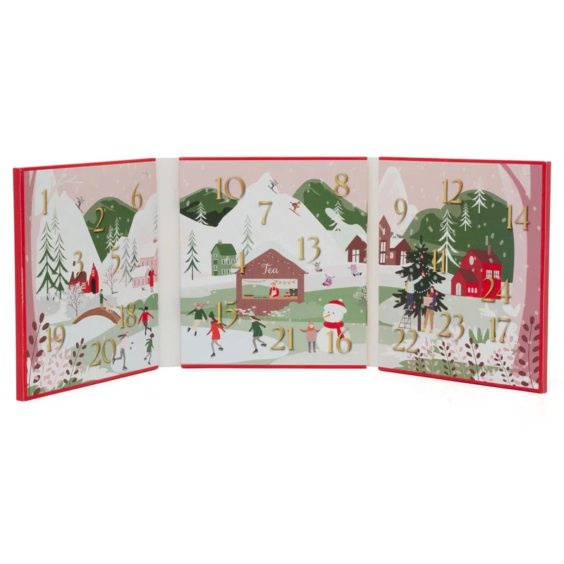 Tea Advent Calendar Herbal & Black Tea Bag Christmas Advent Calendar for Adults