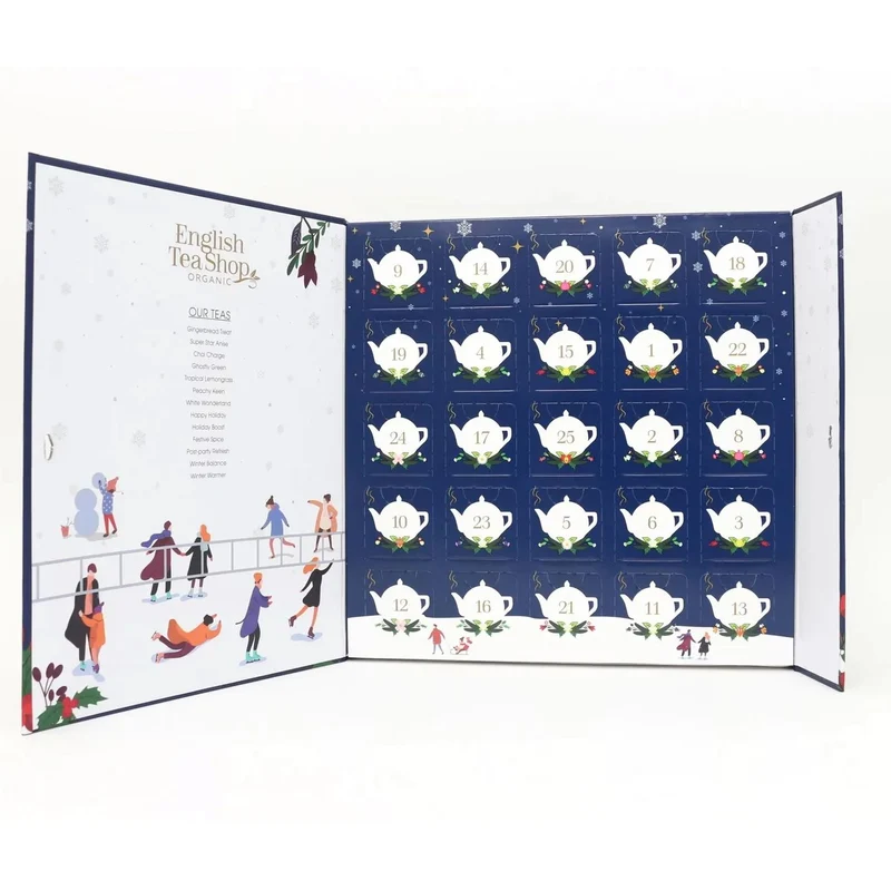 Tea Christmas Advent Calendar | 25 Loose Leaf Pyramid Tea Bags Advent Calendar