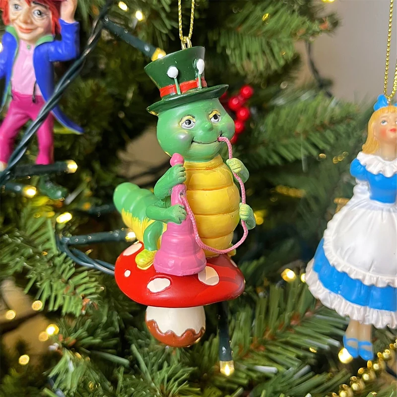 Caterpillar Christmas Tree Decoration, Alice in Wonderland Ornament 9.5cm