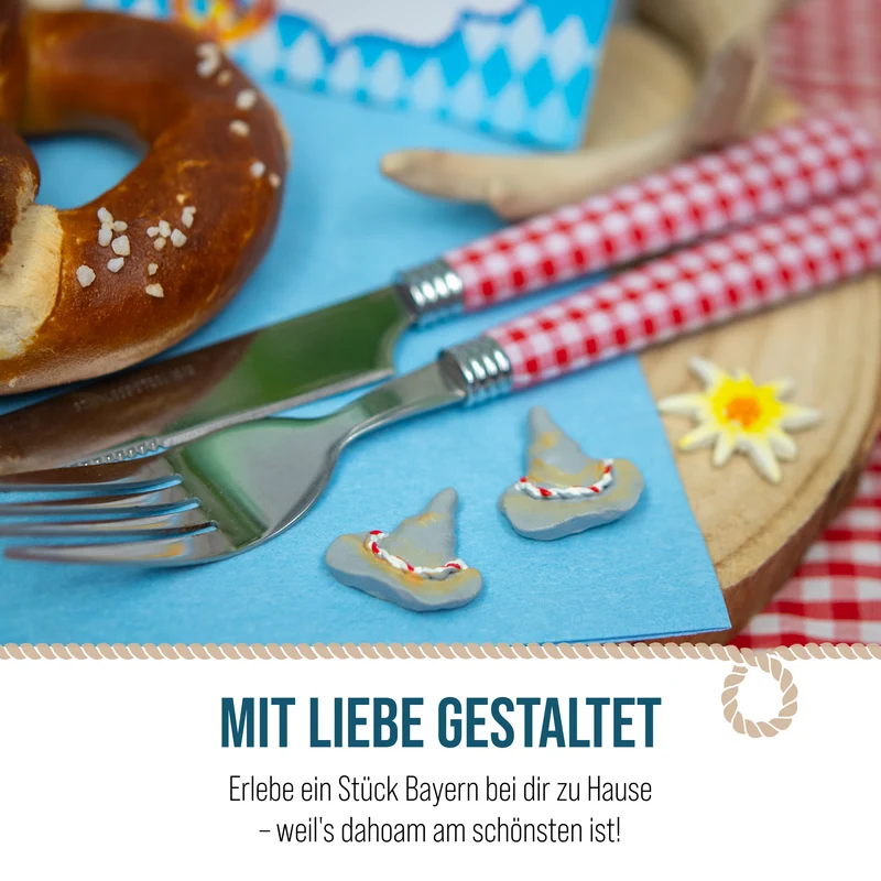 Trachtenhut Streudeko 8er Set 3,5 cm aus Polyresin – Bayernhut