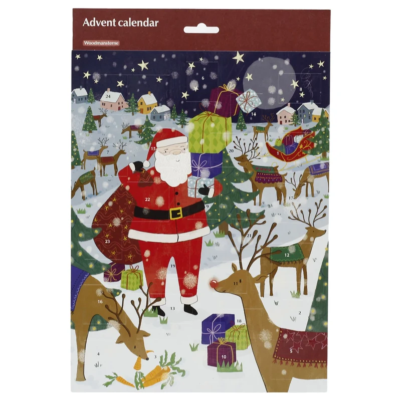 Santa's Journey Traditional Picture Christmas Advent Calendar, 32.5cm