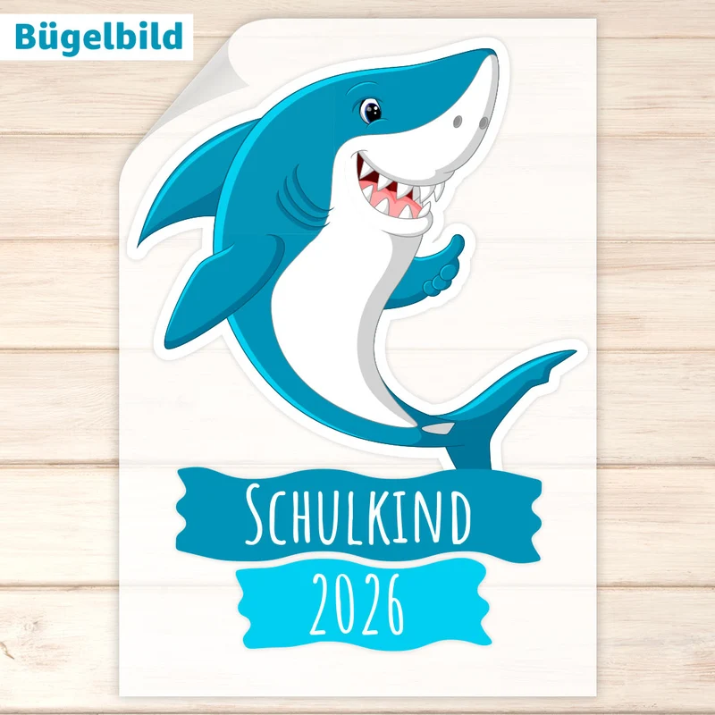 Bügelbild - Schulkind - Wunschname & Wunschjahr - Henry Hai