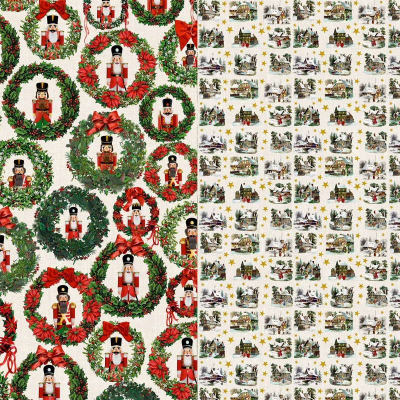 Nutcracker Christmas Wrapping Paper Book with 10 Stylish Sheets & Gift Tags