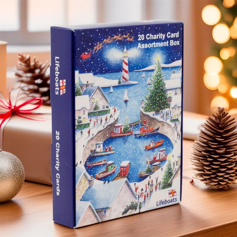 RNLI Charity Christmas Cards | Box of 20 Christmas Cards with 5 Designs