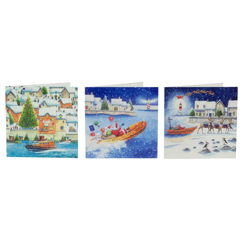 RNLI Charity Christmas Cards | Box of 20 Christmas Cards with 5 Designs