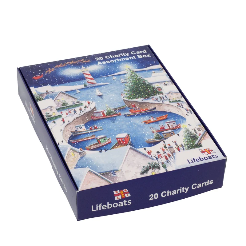 RNLI Charity Christmas Cards | Box of 20 Christmas Cards with 5 Designs