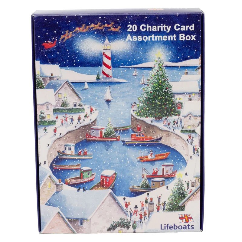 RNLI Charity Christmas Cards | Box of 20 Christmas Cards with 5 Designs