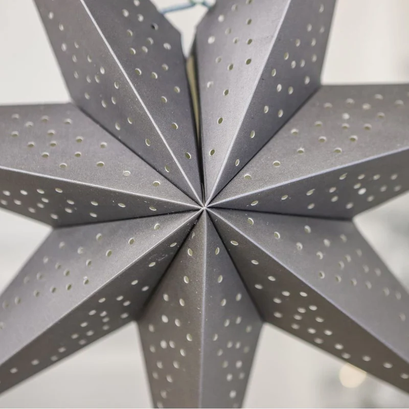 Silver Christmas Star | 7-Pointed Silver Paper Hanging Decoration - 45cm