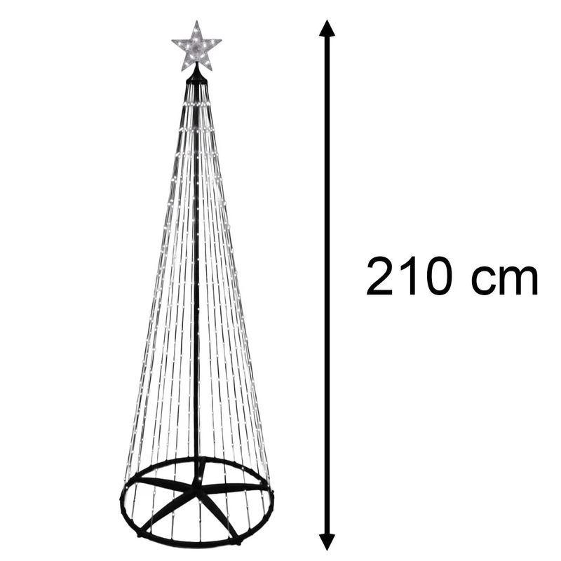 Multicolour LED Christmas Tree | Colour Changing Tree 370 RGB Lights UK Plug