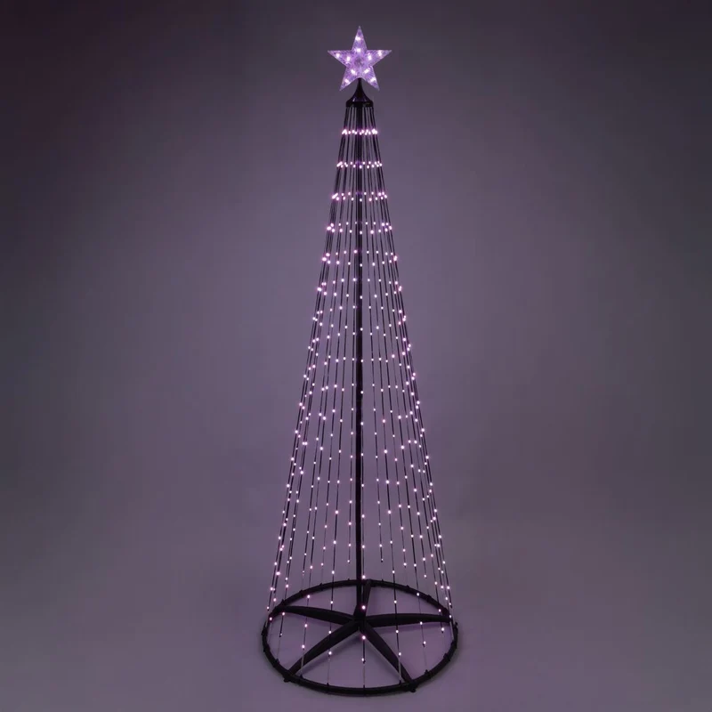 Multicolour LED Christmas Tree | Colour Changing Tree 370 RGB Lights UK Plug