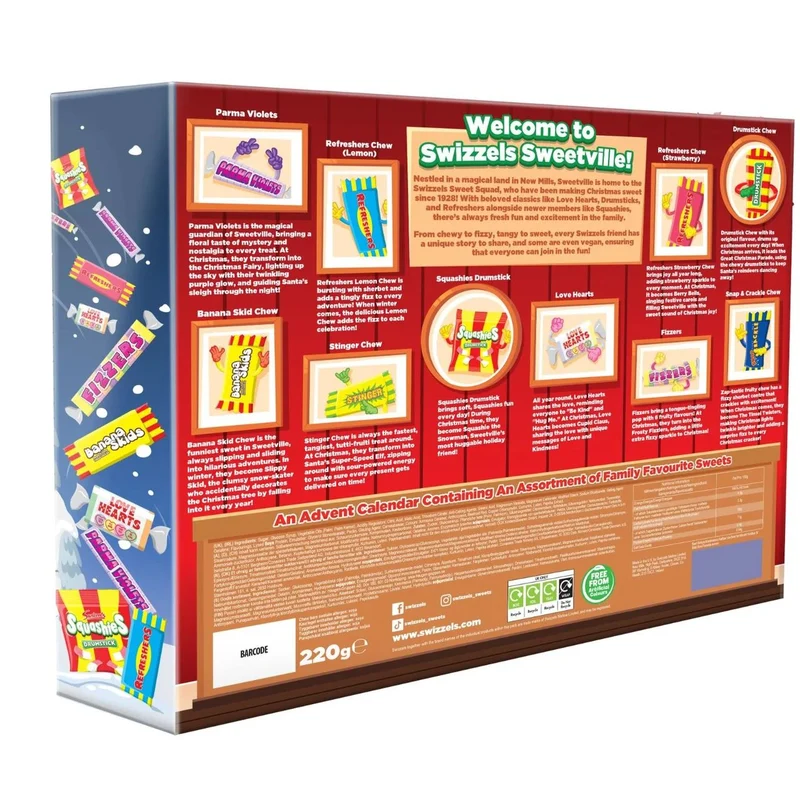 Swizzels Advent Calendar | Retro Sweet Christmas Advent Calendar for Kids Adults