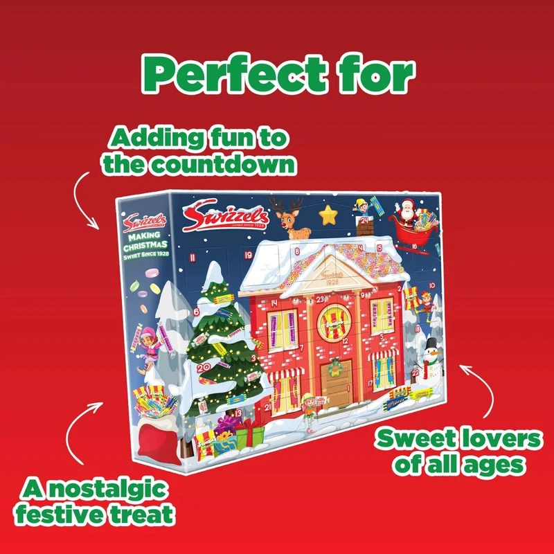 Swizzels Advent Calendar | Retro Sweet Christmas Advent Calendar for Kids Adults