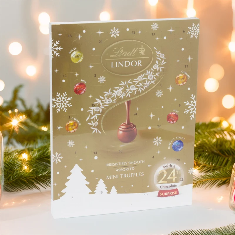 Lindt Lindor Mini Advent Calendar with 24 Truffles | Chocolate Advent Calendar