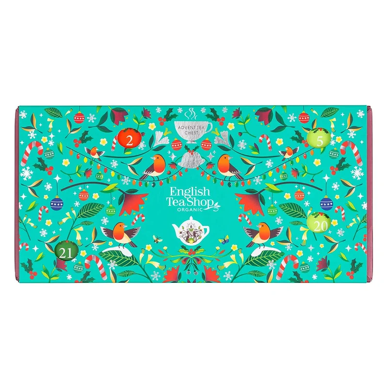 Tea Chest Christmas Advent Calendar 25 Organic Pyramid Tea Bags Advent Calendar