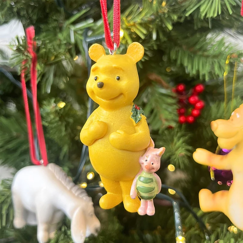 Winnie The Pooh & Piglet Christmas Tree Decoration, Gisela Graham 7cm
