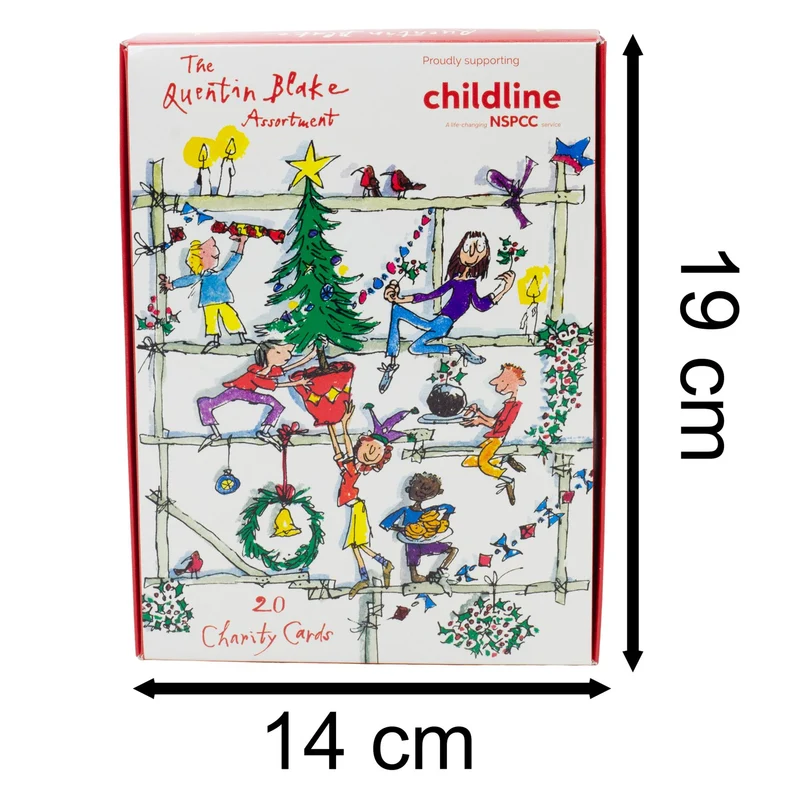 Quentin Blake Charity Christmas Cards | Box of 20 Christmas Cards with 5 Designs