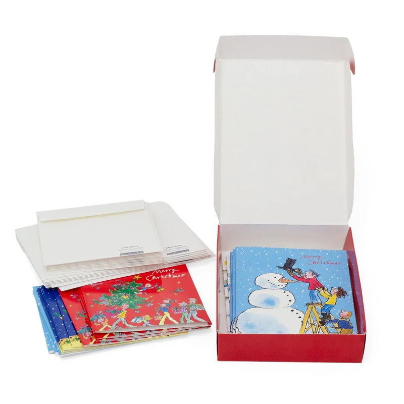 Quentin Blake Charity Christmas Cards | Box of 20 Christmas Cards with 5 Designs