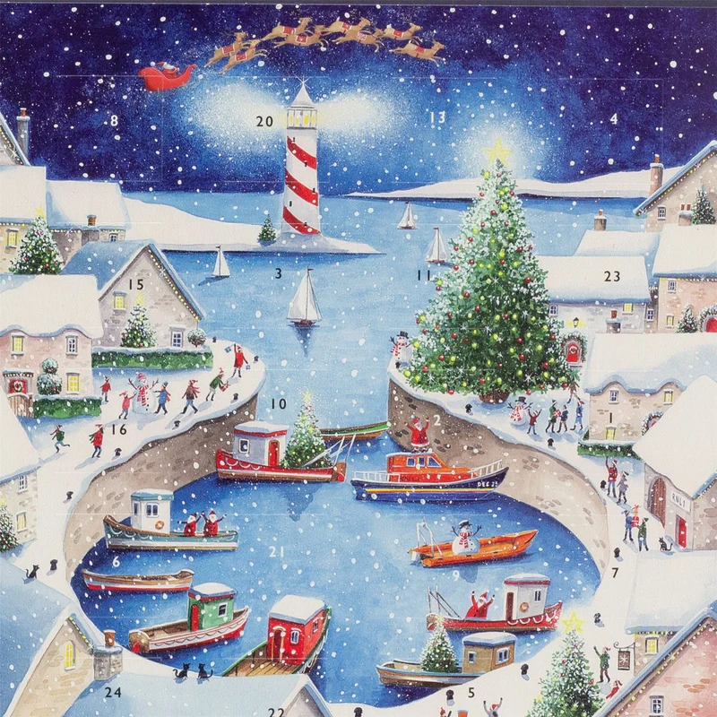 Christmas by the Sea Advent Calendar | Large Traditional Picture Advent Calendar