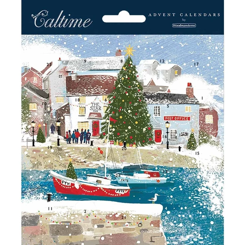 Harbour at Christmas Advent Calendar Greetings Card | Christmas Advent Calendar