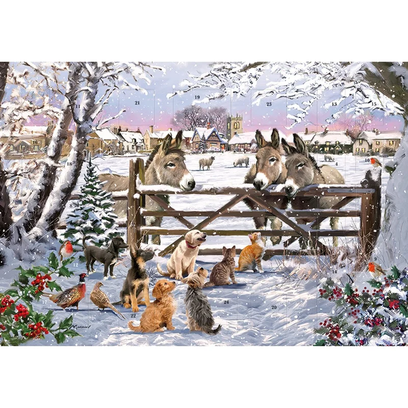 Picture Perfect Christmas Advent Calendar | Traditional Animal Advent Calendar