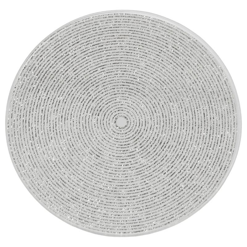 Silver Glitter Candle Coaster, 10cm Glass Candle Plate for Pillar Candles