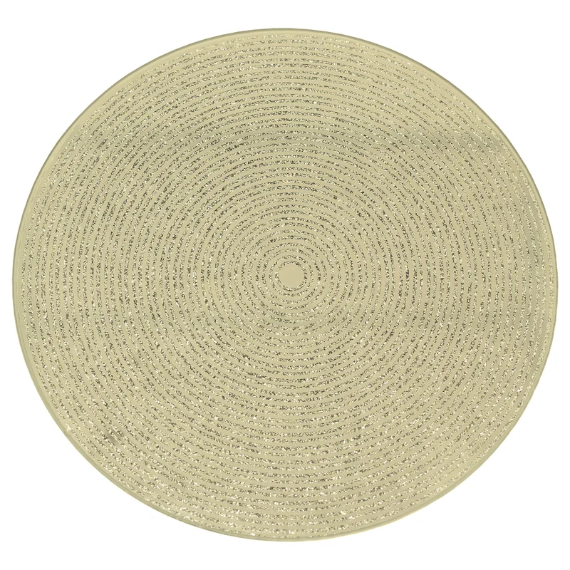 Round Gold Glitter Candle Plate, 15 cm Mirrored Glass Candle Stand