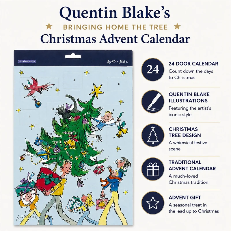 Quentin Blake's Bringing Home the Tree Christmas Advent Calendar, 24 Door