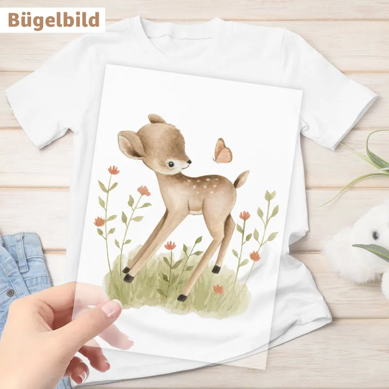 Bügelbild - Schulkind - Wunschname & Wunschjahr - Fabulous Forest