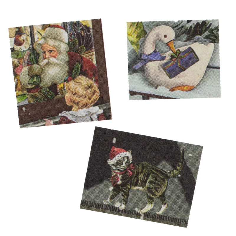 Victorian Christmas Arch Advent Calendar with Santa Scene & Ribbon Hanger