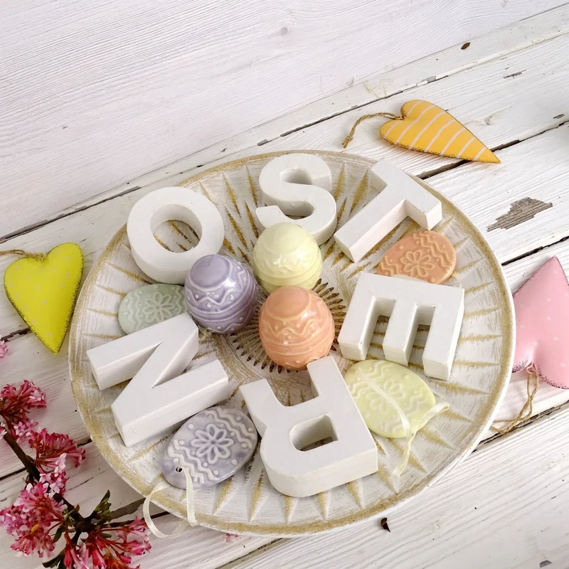 Logbuch-Verlag Porzellan Osterei Deko 4er Set Pastell 5,5 cm - Osterdeko Eier aus Porzellan für Tischdeko, Frühlingsdeko oder Osternest - Pastellfarbene Osterdeko