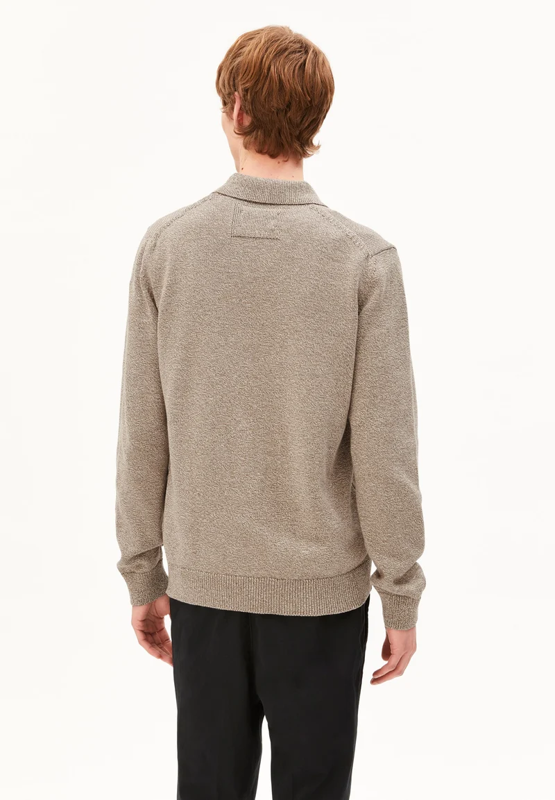 MOULINÉ STRICKLANGARMPOLO | amberwood-oatmilk