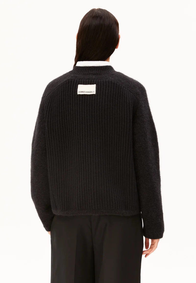 ALPAKA-MIX STRICKPULLOVER | black