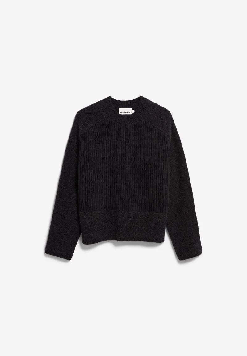 ALPAKA-MIX STRICKPULLOVER | black