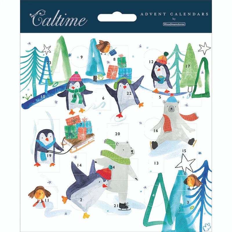 Wintertime Fun Advent Calendar Greetings Card | Christmas Advent Calendar