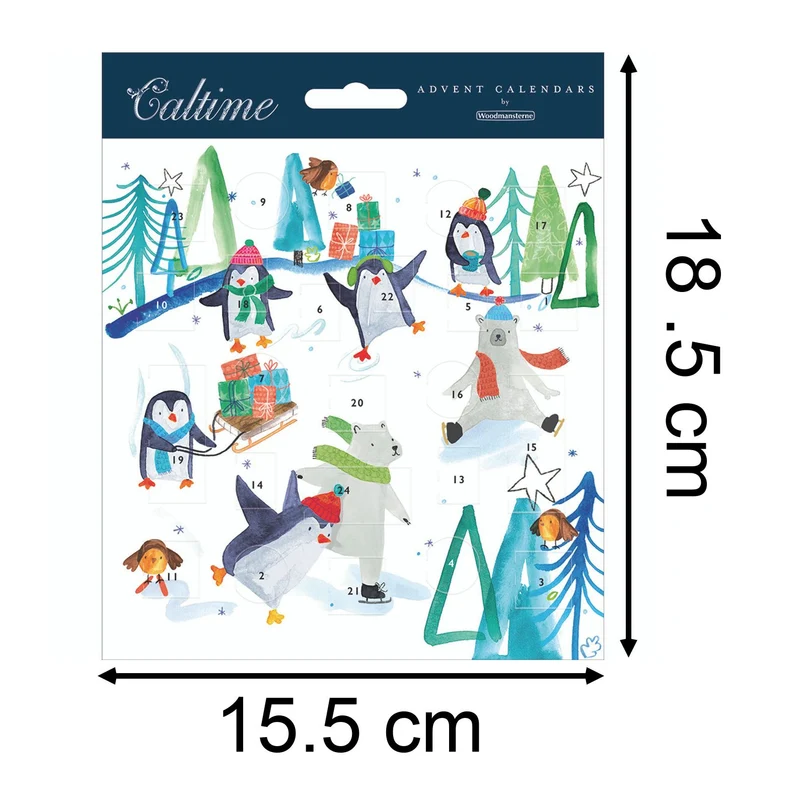 Wintertime Fun Advent Calendar Greetings Card | Christmas Advent Calendar