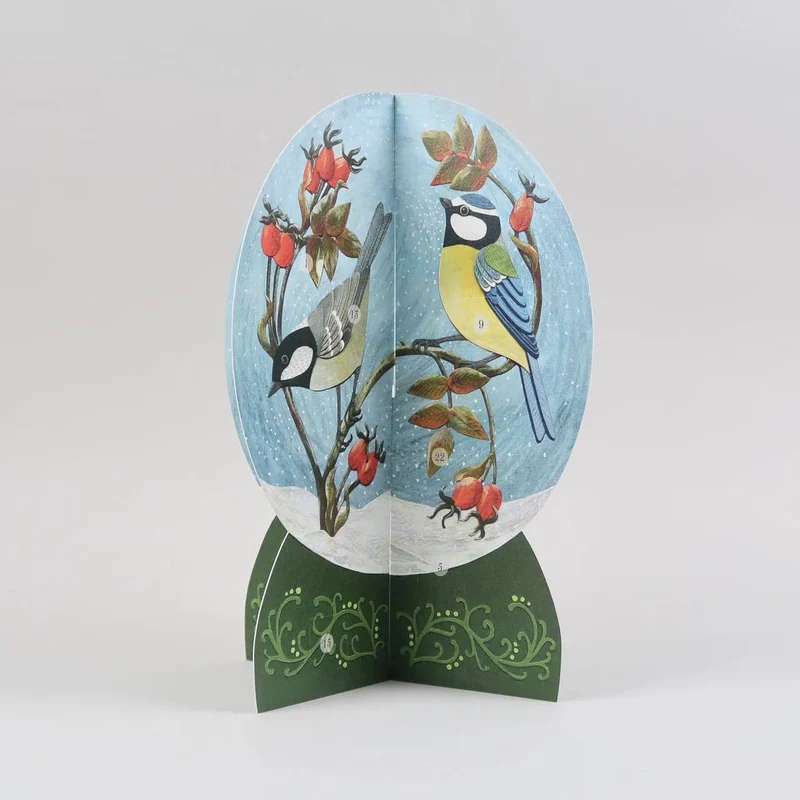 3D Snow Globe Christmas Advent Calendar | Advent Calendar with British Birds