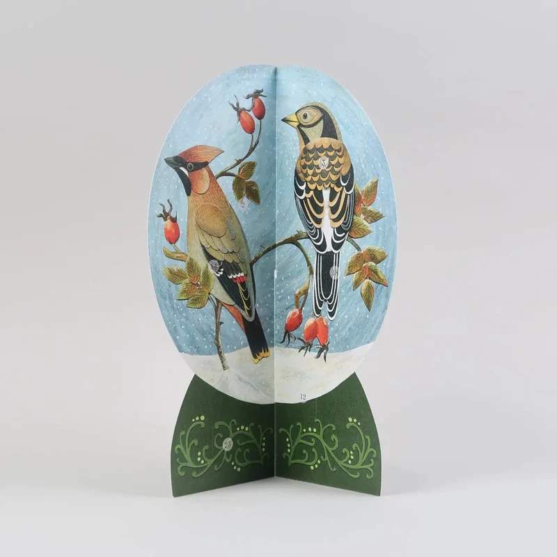 3D Snow Globe Christmas Advent Calendar | Advent Calendar with British Birds