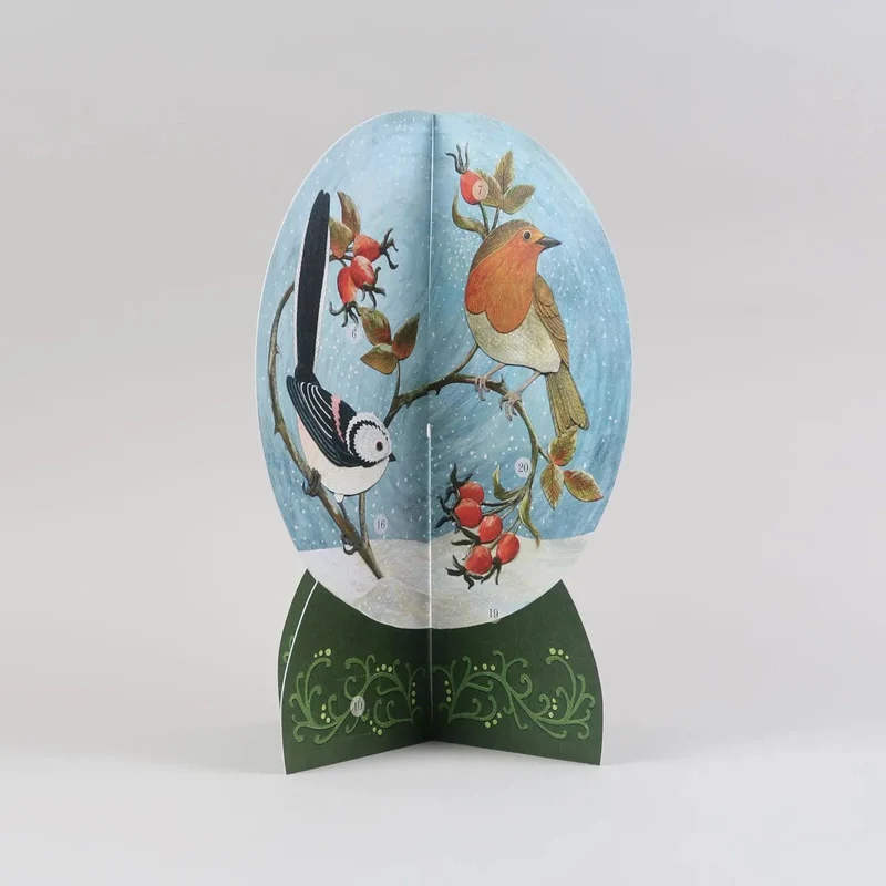 3D Snow Globe Christmas Advent Calendar | Advent Calendar with British Birds