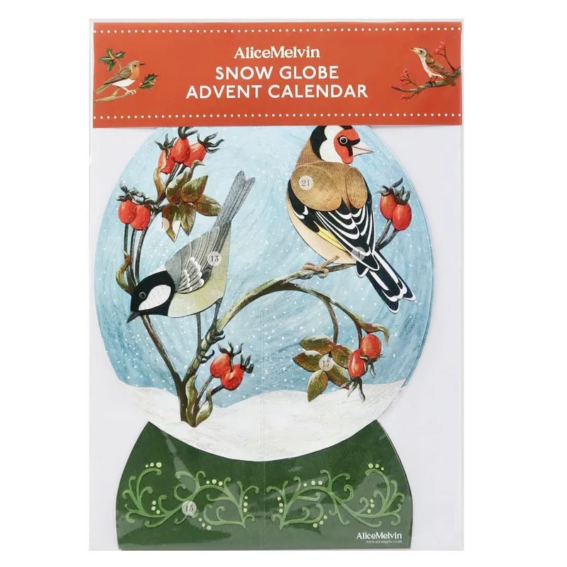 3D Snow Globe Christmas Advent Calendar | Advent Calendar with British Birds