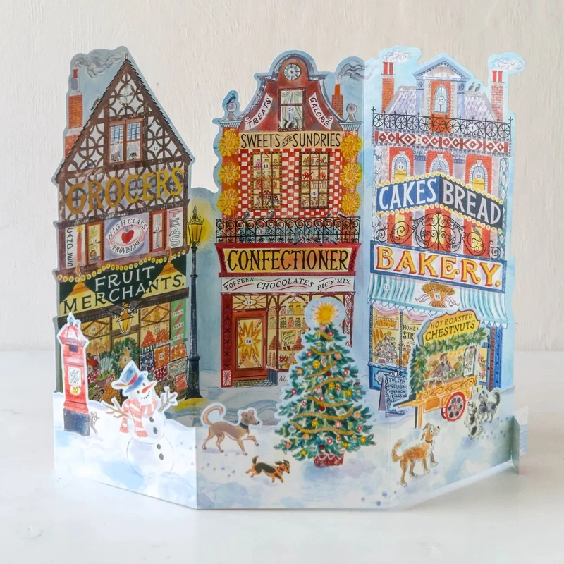 3D High Street Christmas Advent Calendar | Advent Calendar Pop-Up Winter Scene