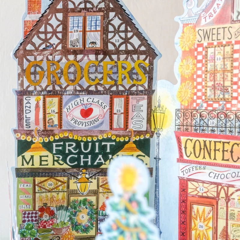 3D High Street Christmas Advent Calendar | Advent Calendar Pop-Up Winter Scene
