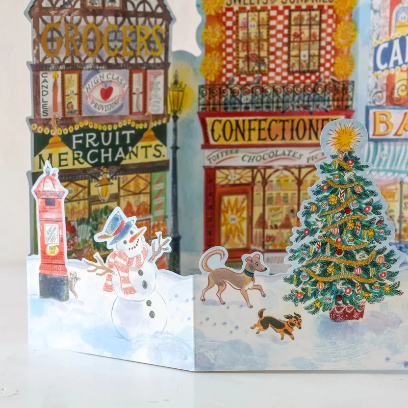 3D High Street Christmas Advent Calendar | Advent Calendar Pop-Up Winter Scene