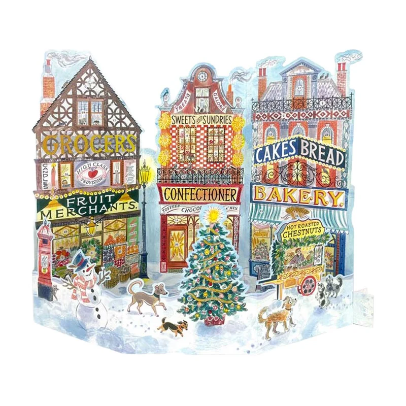 3D High Street Christmas Advent Calendar | Advent Calendar Pop-Up Winter Scene