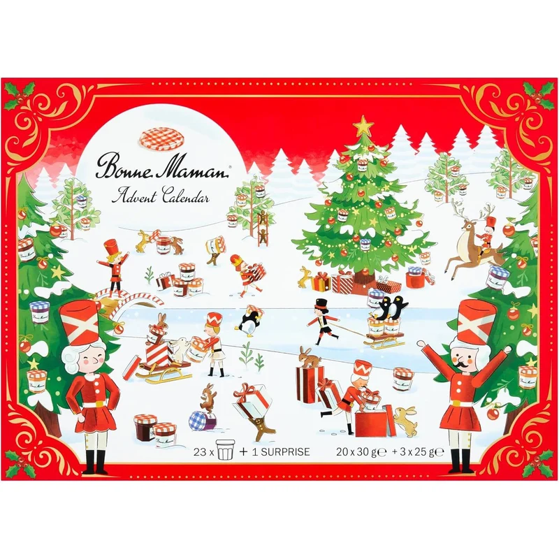 Bonne Maman Christmas Advent Calendar Mini Jars of Conserves & Caramels