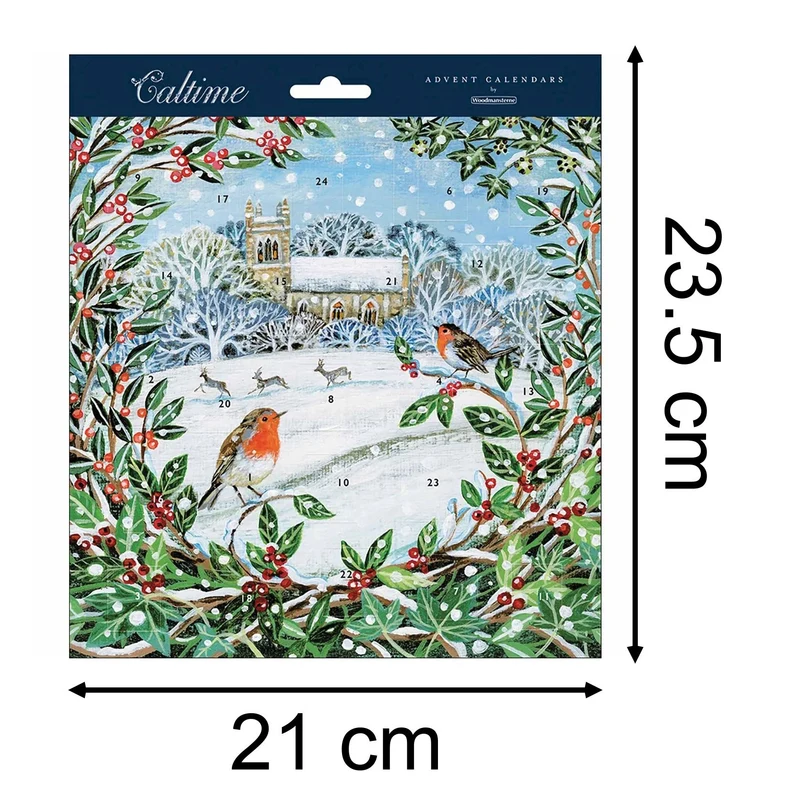 Robin & Deer Christmas Advent Calendar | Wreath Christmas Advent Calendar